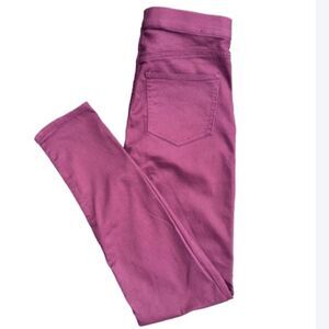 H&M Maroon Skinny Jeans Size 6 Wine Stretch Bodycon Mid Rise Denim Colorblock